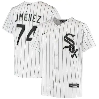 youth nike eloy jimenez white chicago white sox home replic